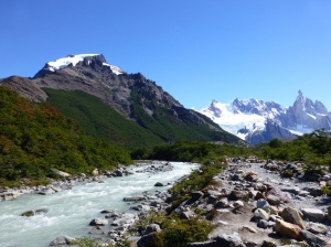 A river flowing from Laguna Torre