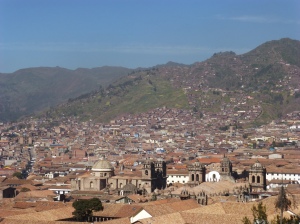View over Cusco's historic centre.
