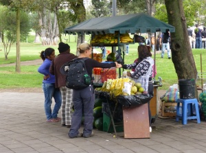 Kim buying fruit