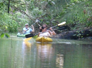 James, Laurence, and Sara Kayaking